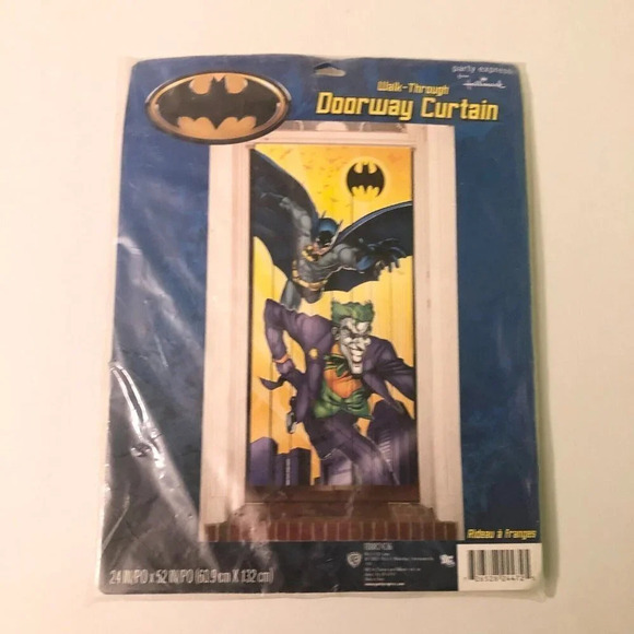 Vintage Batman  Walk Through Doorway Curtains Hallmark Party Express - Picture 14 of 14
